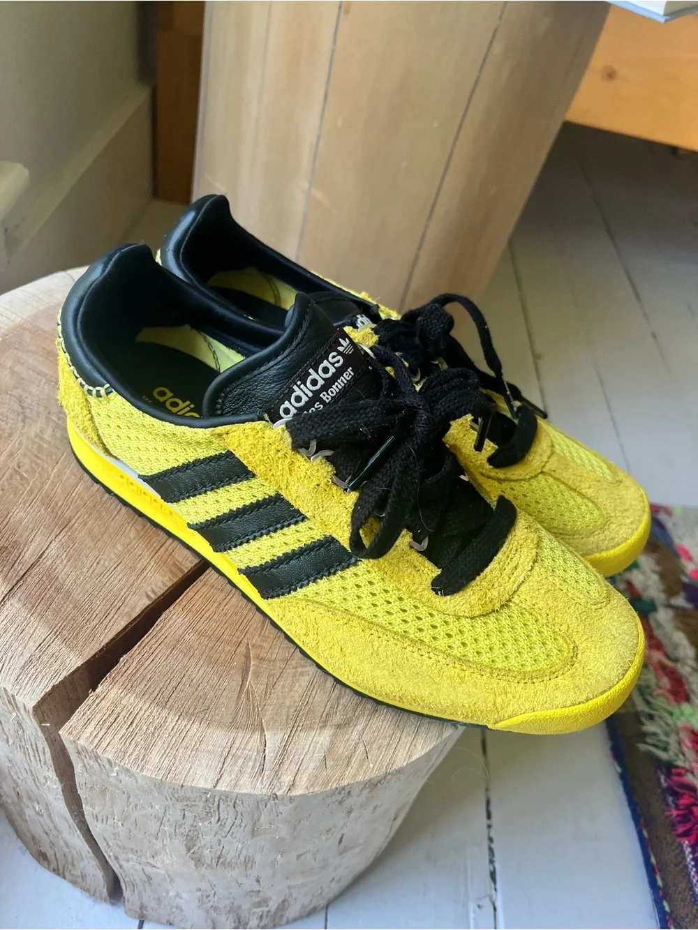 Wales Bonner x adidas Yellow and Black Sneakers